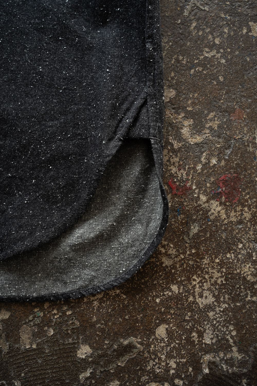 【26AW】シルクネップオーバーシャツ(CHARCOAL)