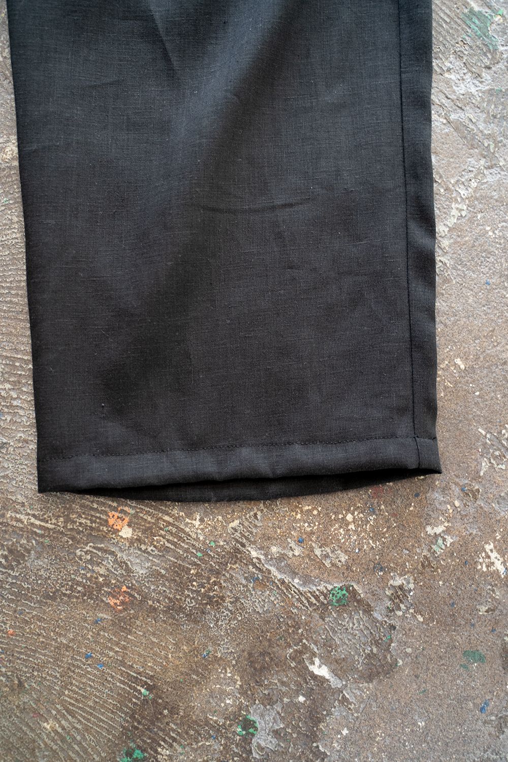 【ラスト1点】【22SS】French Linen Easy Pants/フレンチリネンイージーパンツ(BLACK)