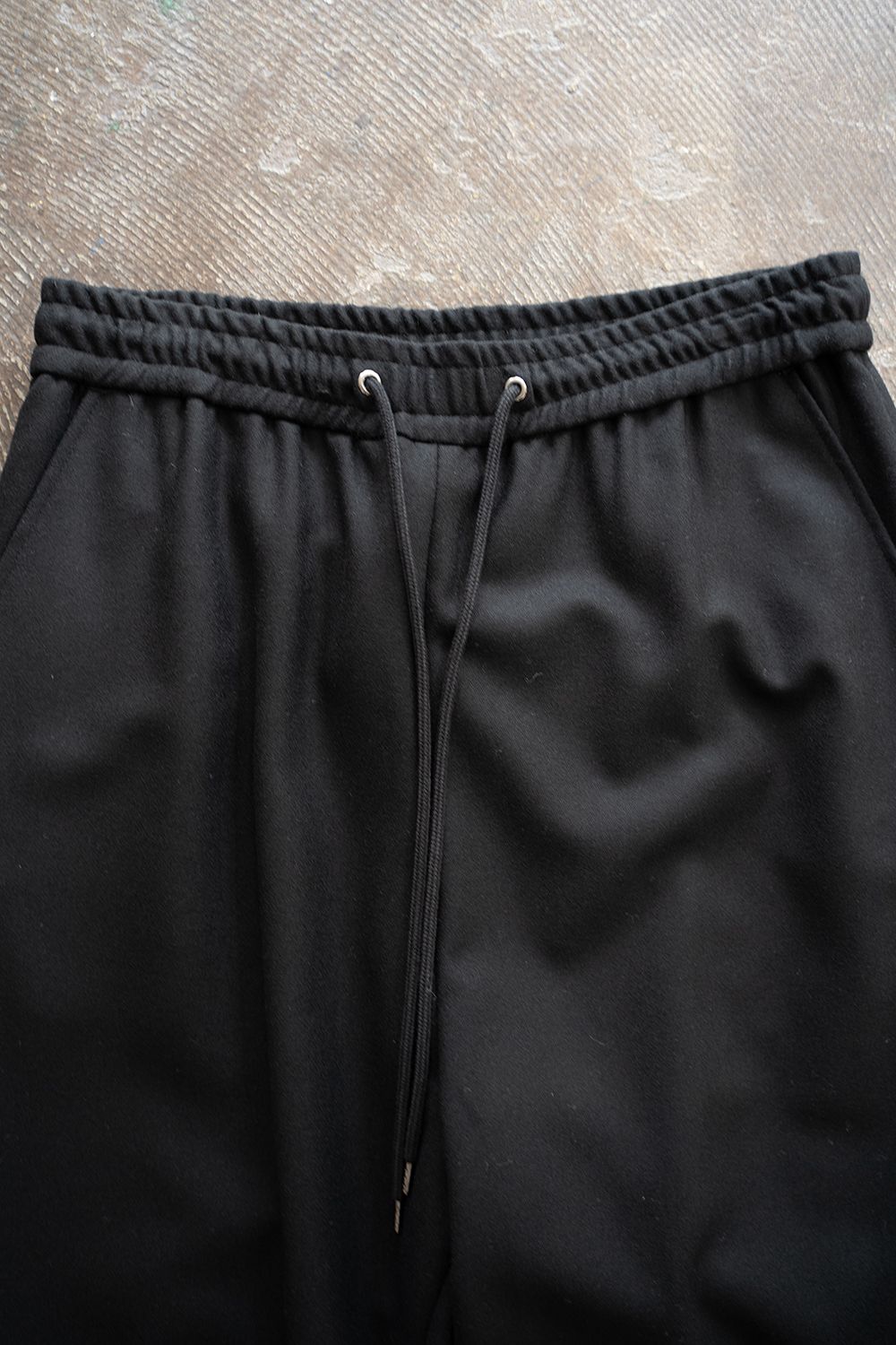 【ラスト1点】【23AW】Light Melton Track Pants/ライトメルトントラックパンツ(BLACK)