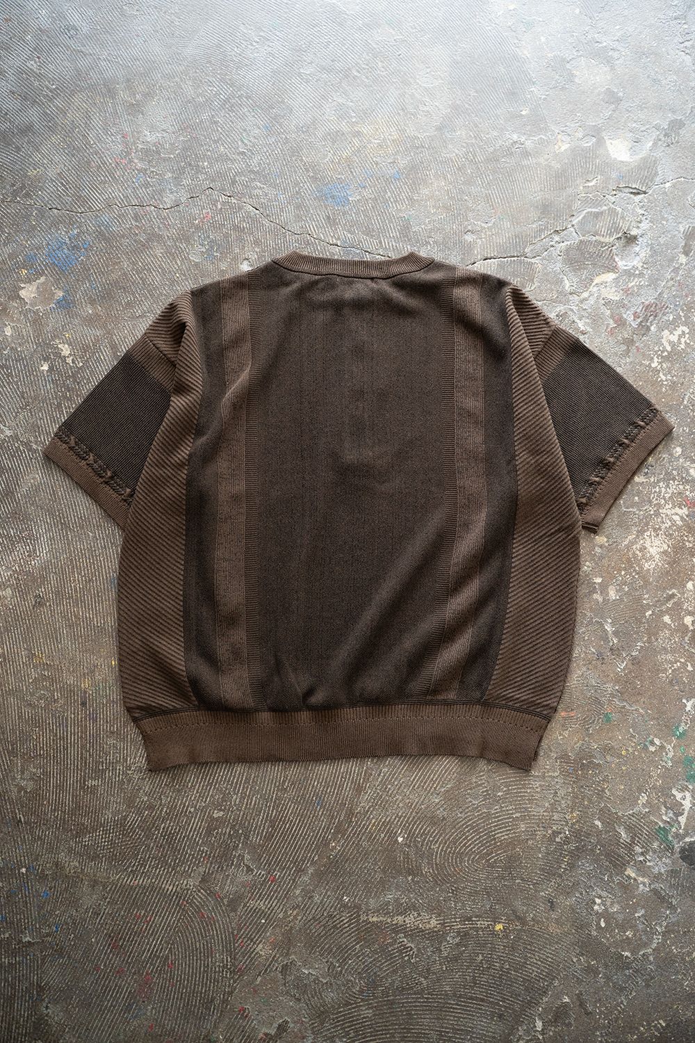 YASHIKI - 【25SS】Fumon Henley Knit(MIX GRAY) | Salty