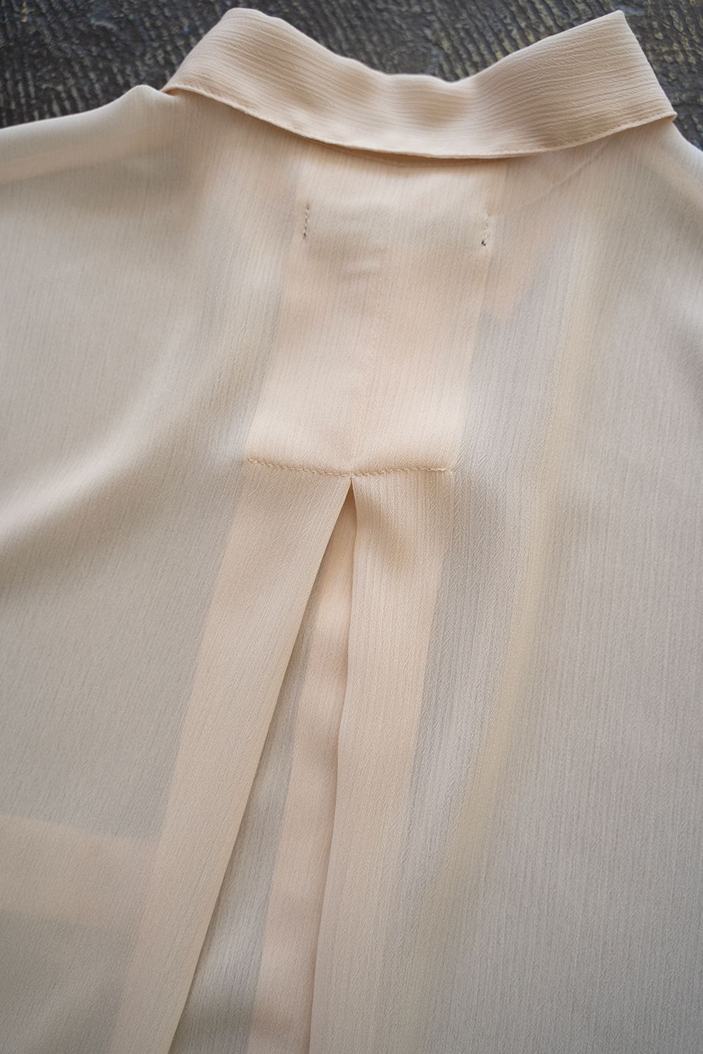 【ラスト1点】【24SS】Oversized Sheer Shirt/オーバーサイズドシアーシャツ(ECRU)