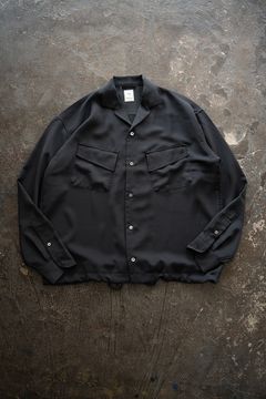 【ラスト1点】【26SS】PE Drape Fatigue Shirt/ポリエステルドレープファティーグシャツ(GRAY)