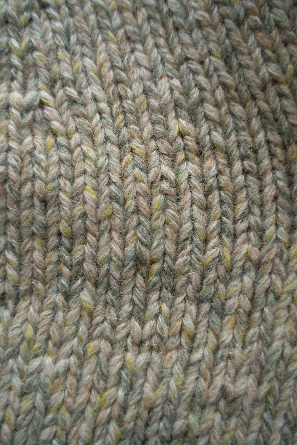 【ラスト1点】yak/lambs multi ply HAND KNITTING yoke top turtle neck sweater(MINT)