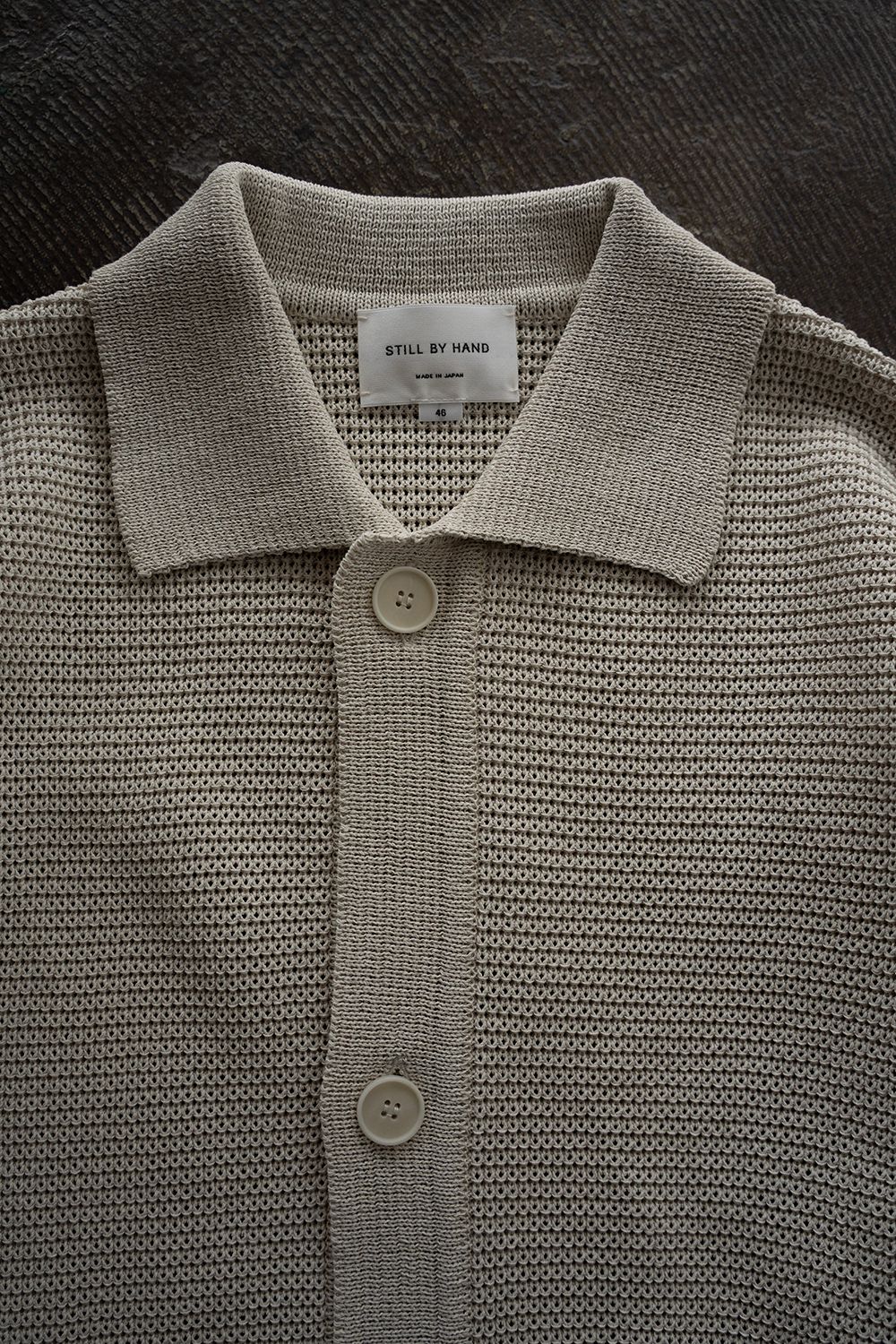 【26SS】和紙混7Gニットブルゾン(TAUPE)