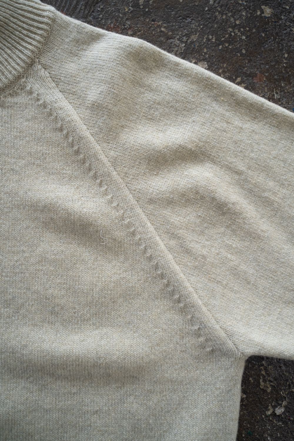 【25AW】モックネックメランジニット(MELANGE OATMEAL)