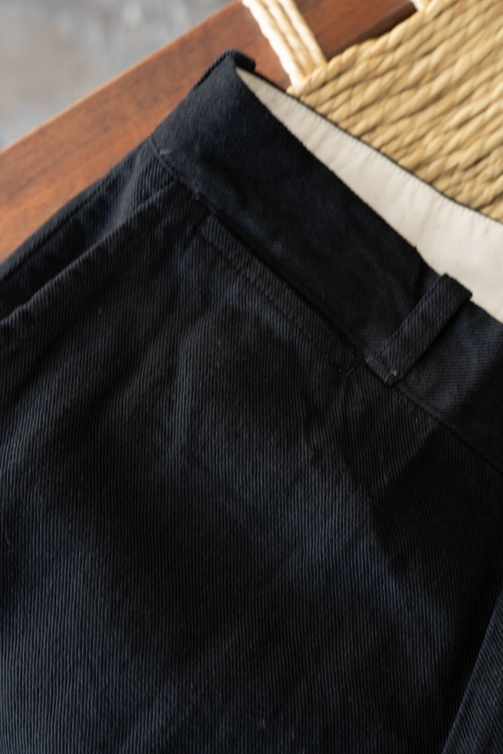 【ラスト1点】【25AW】Black Twill Trousers(BLACK)
