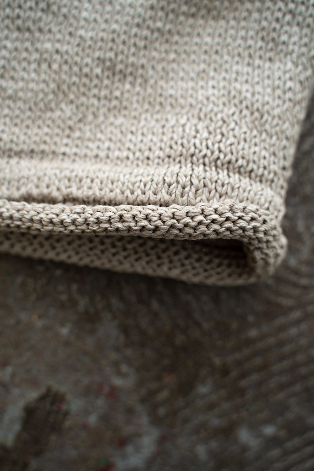 【ラスト1点】Roll Knit Military Shorts/和紙混ロールニットショーツ(GREIGE)