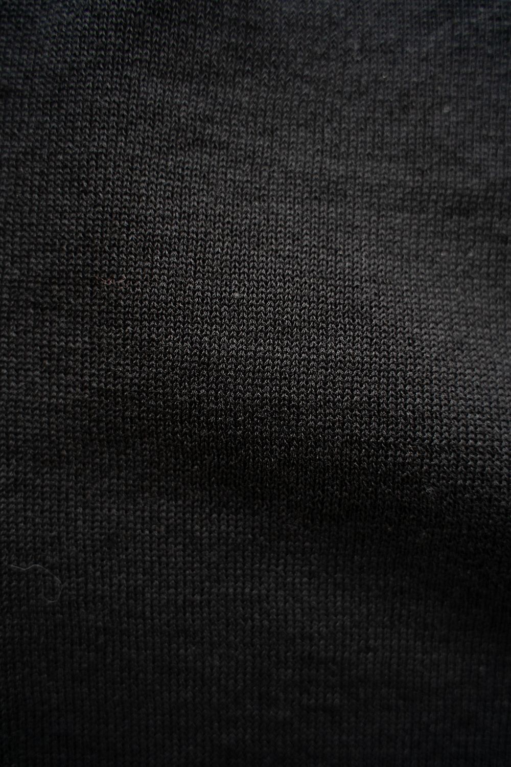 【ラスト1点】【25SS】綿×ポリエステル×リネン12GサドルスリーブニットTee(BLACK)