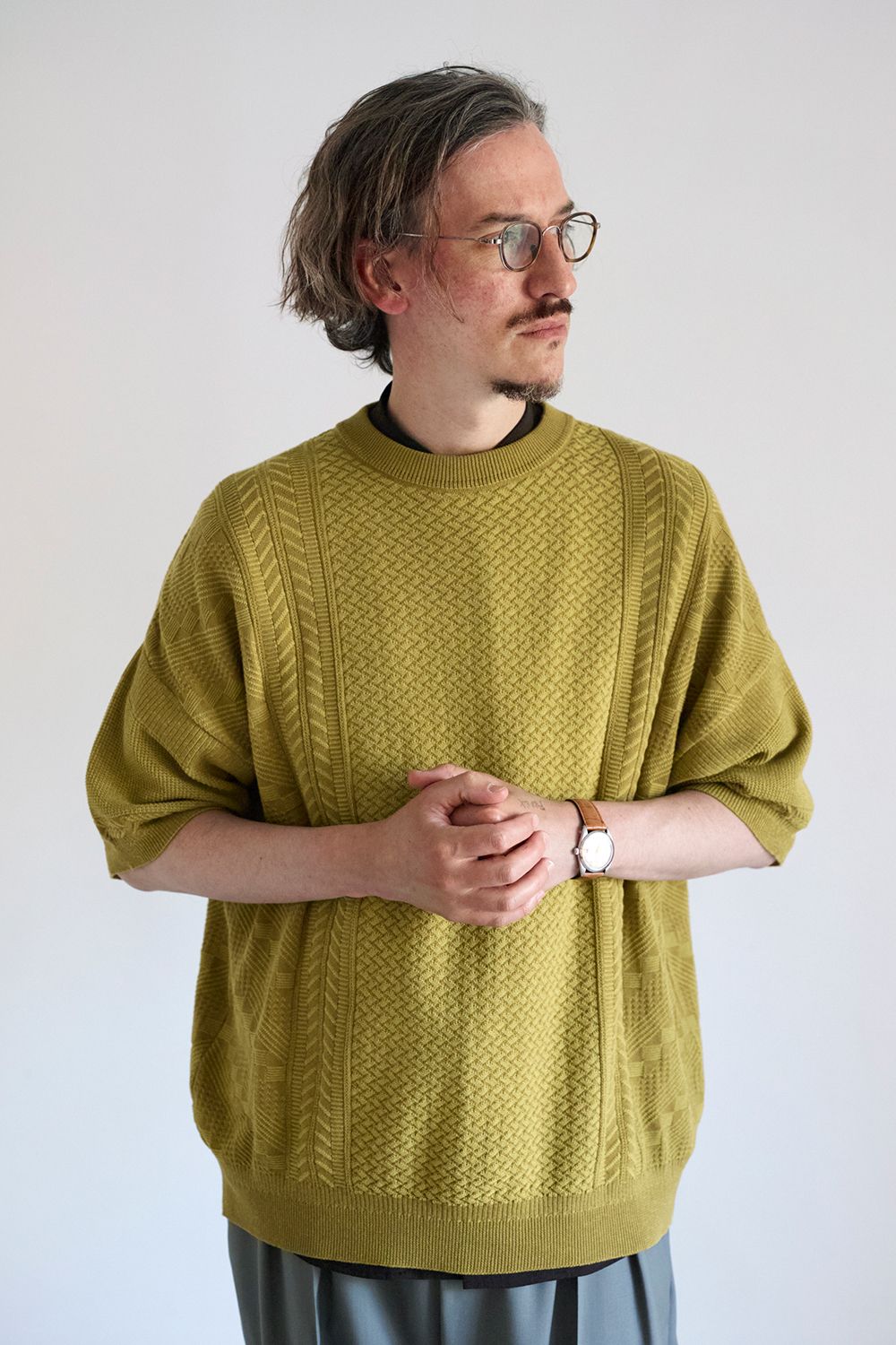 YASHIKI - 【23SS】Sakurakage Knit(CITRON YELLOW) | Salty