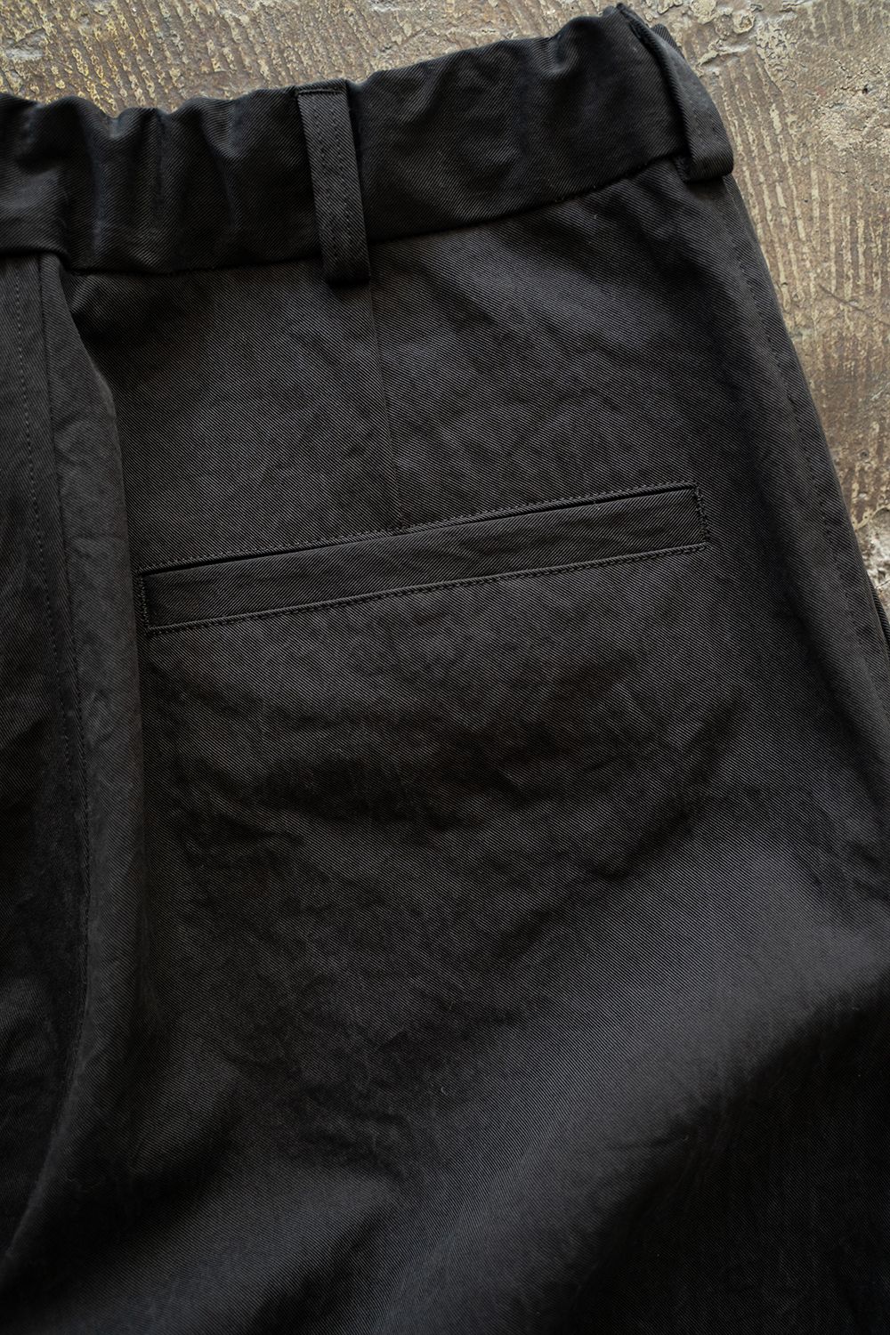 【ラスト1点】【24AW】3 Pleat Nylon Pants(BLACK)