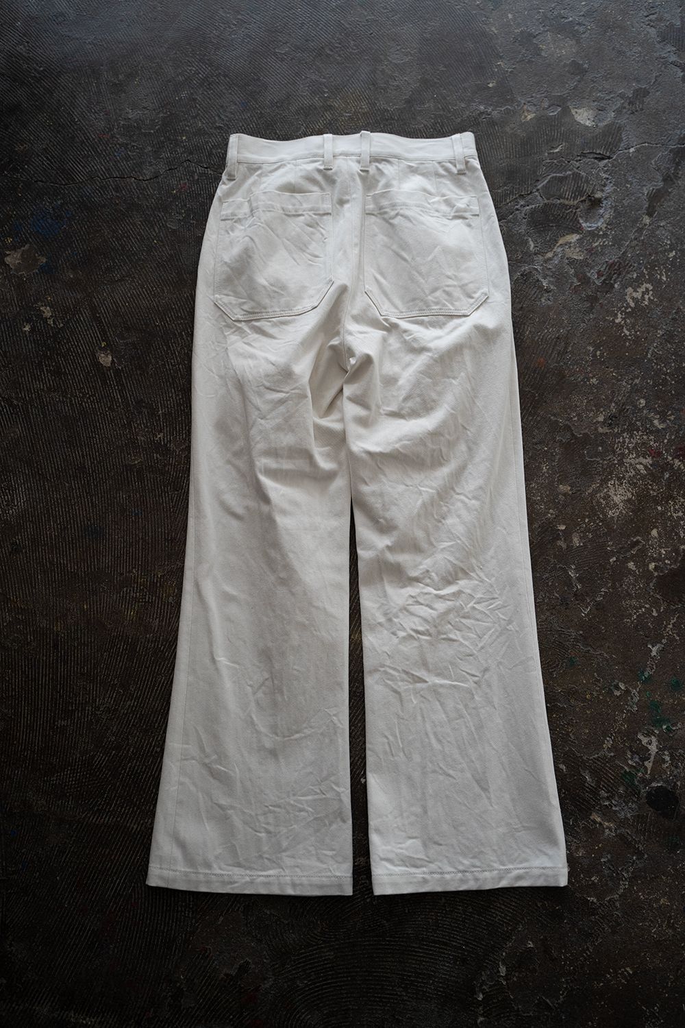 【25SS】1-Tack Bootcut Denim Pants/1タックブーツカットデニムパンツ(OFF WHITE)
