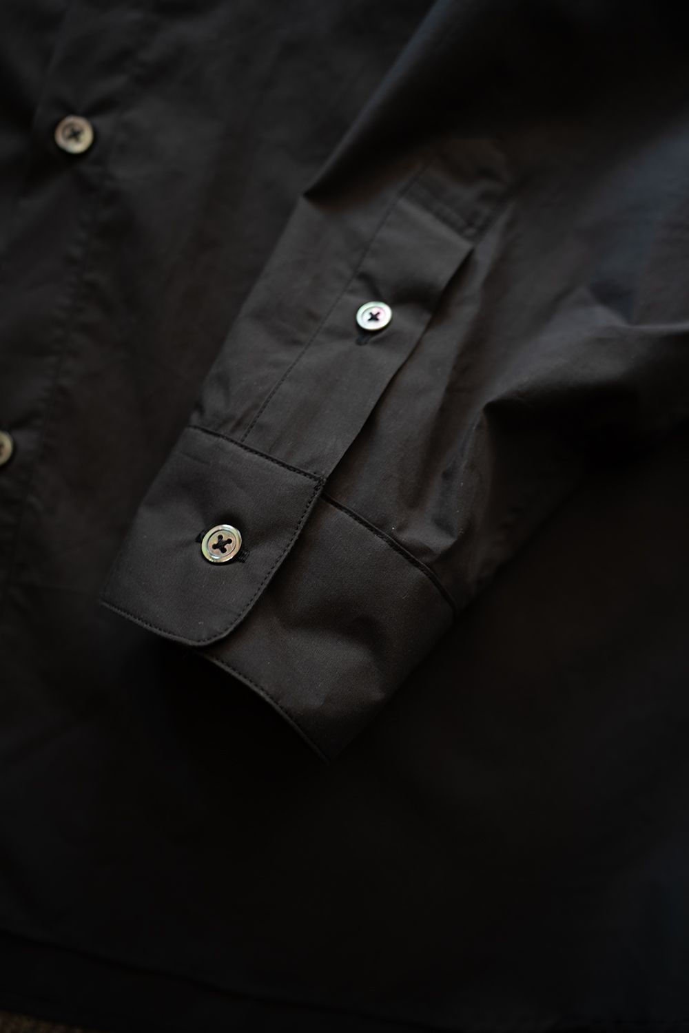 【ラスト1点】【25AW】コットンラグランスリーブシャツ(CHARCOAL)