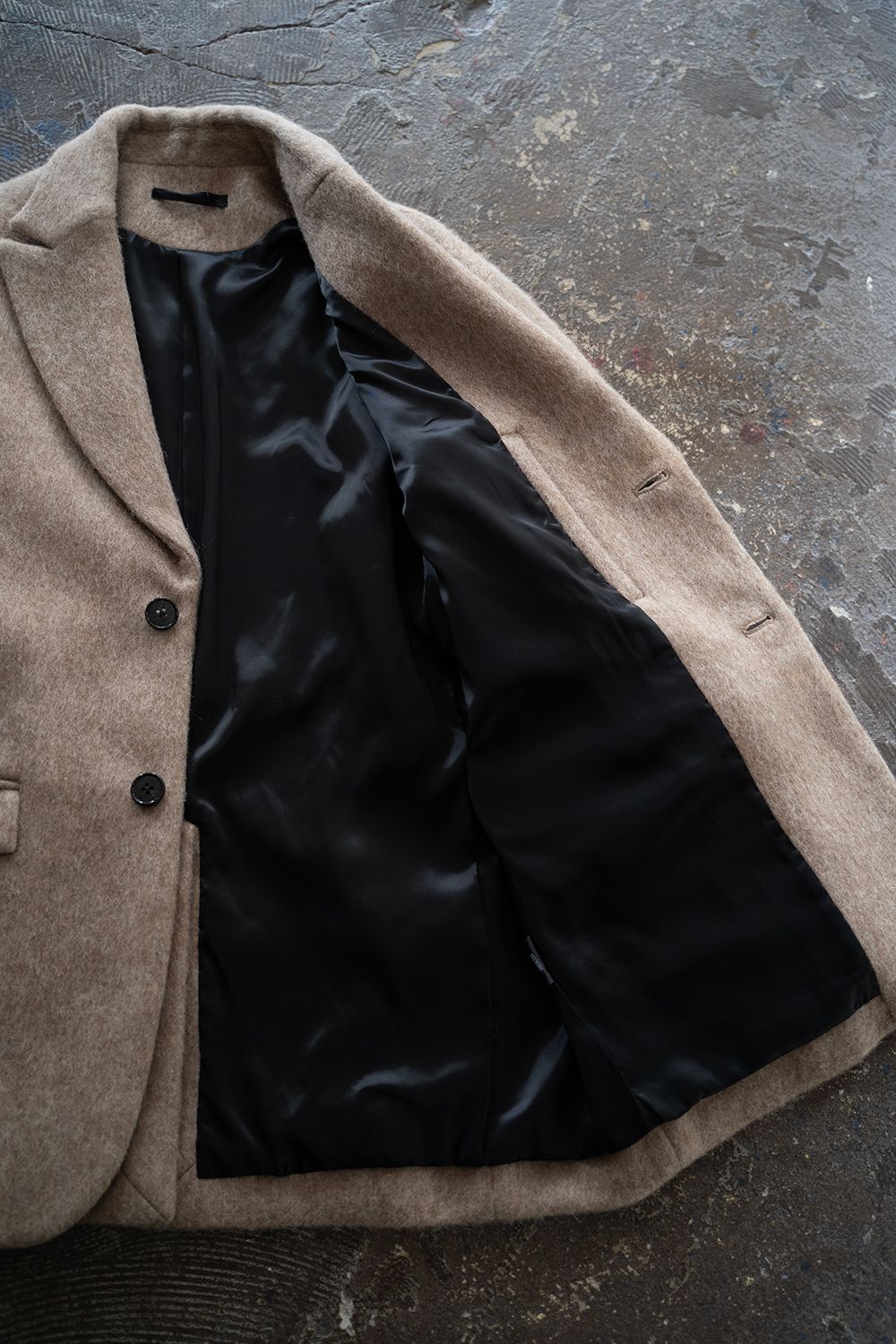 【ラスト1点】【25AW】Mohair Shaggy Long Jacket/モヘアシャギーロングジャケット(BEIGE)