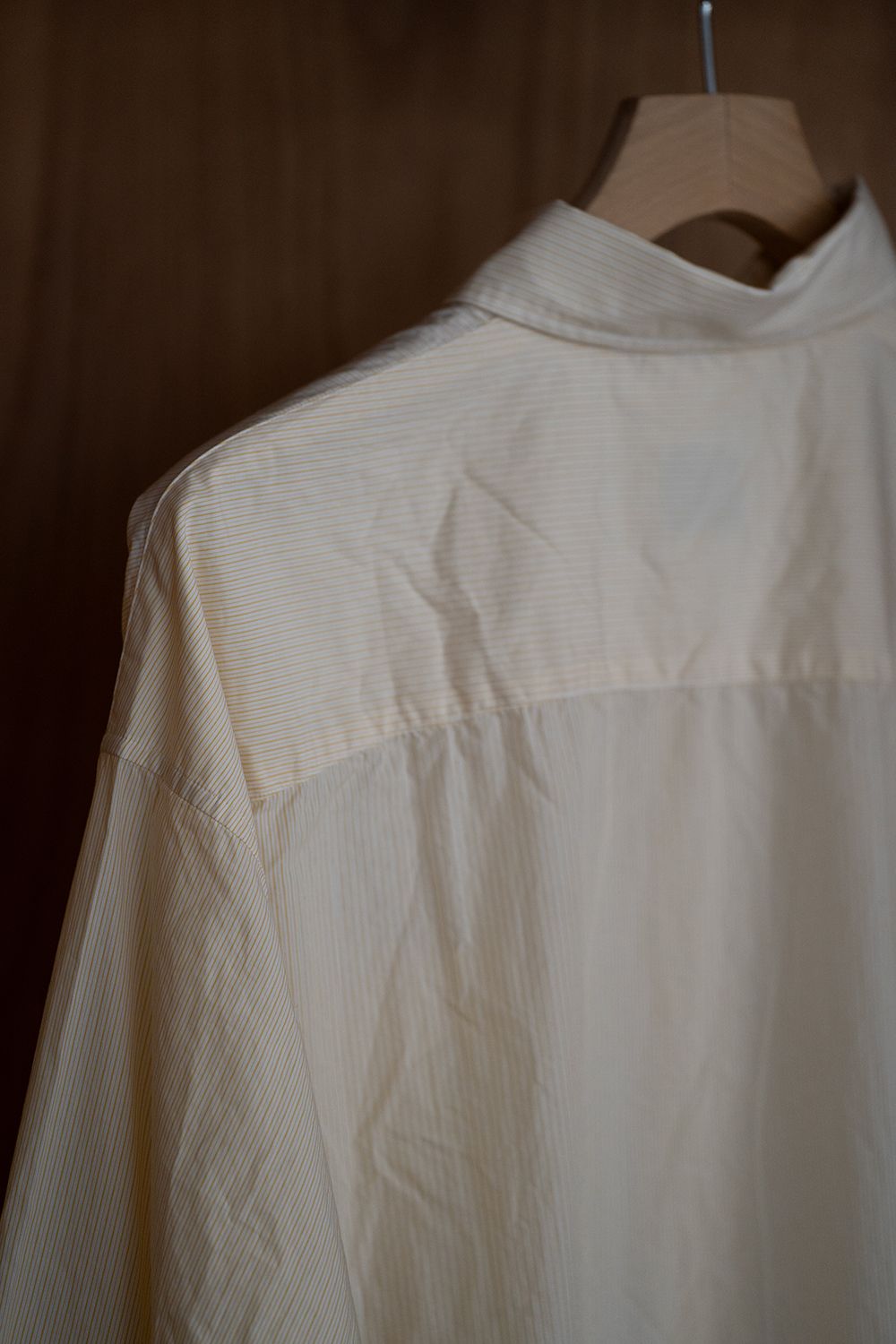 【ラスト1点】【24SS】Fine Cotton Tab Collar Shirt/ ファインコットンタブカラーシャツ(YELLOW)