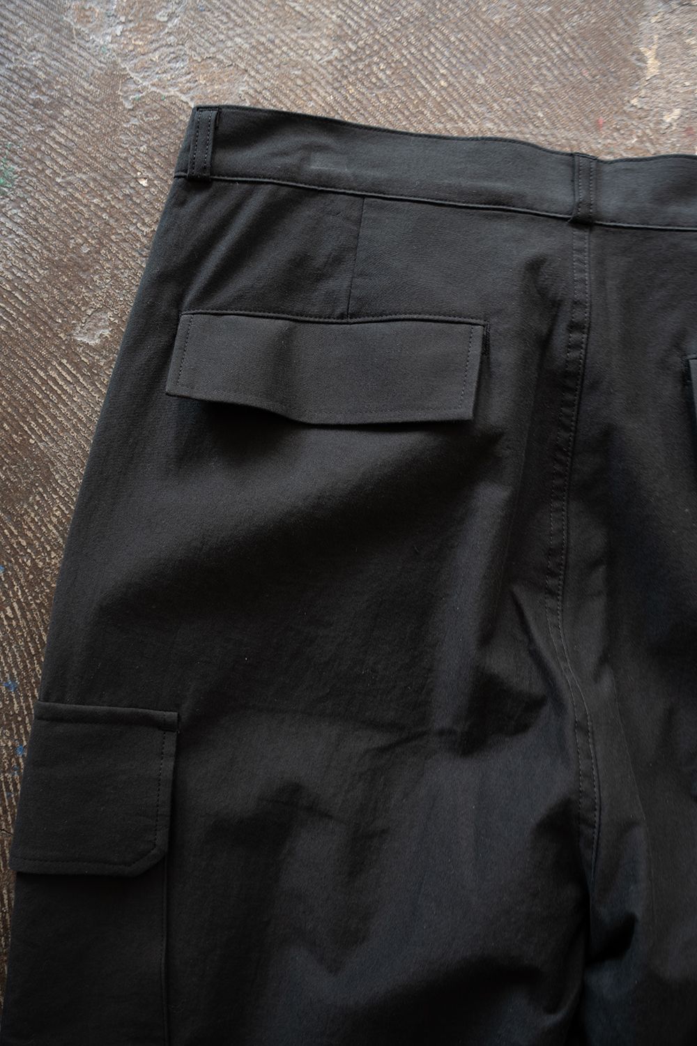 【26SS】コットンモールスキンカーゴパンツ(INK BLACK)
