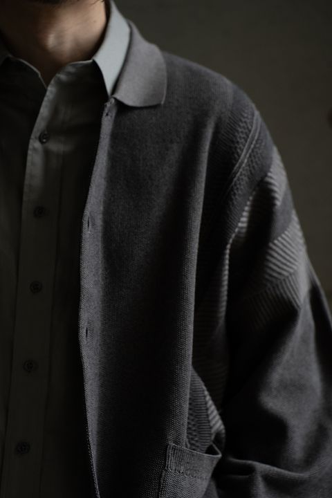 【26SS】Kokuu Collar Cardigan(GREIGE)