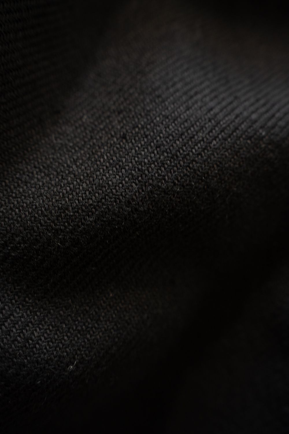 【26AW】コットン×ウールカルゼ2タックイージーパンツ(BLACK)