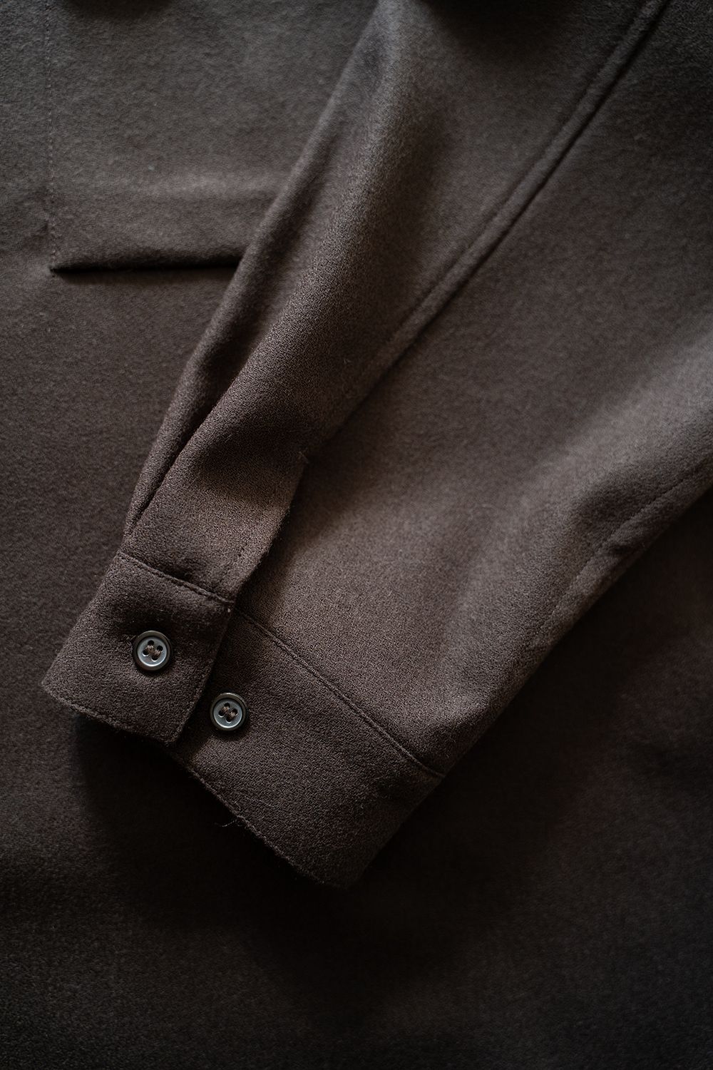 【ラスト1点】【25AW】ウールアムンゼンシャツ(DARK BROWN)