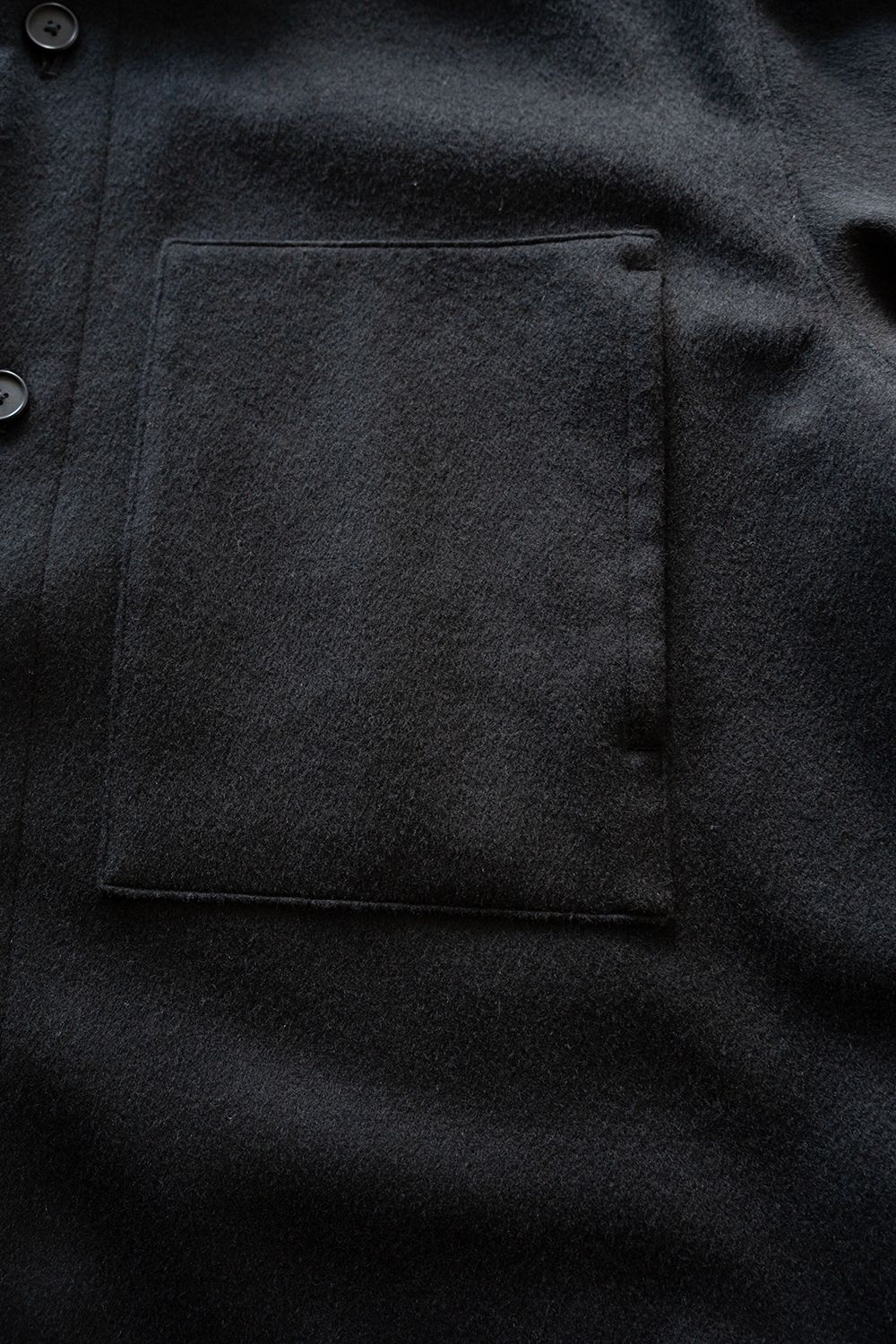 【26AW】ウールシャギーシャツブルゾン(BLACK)