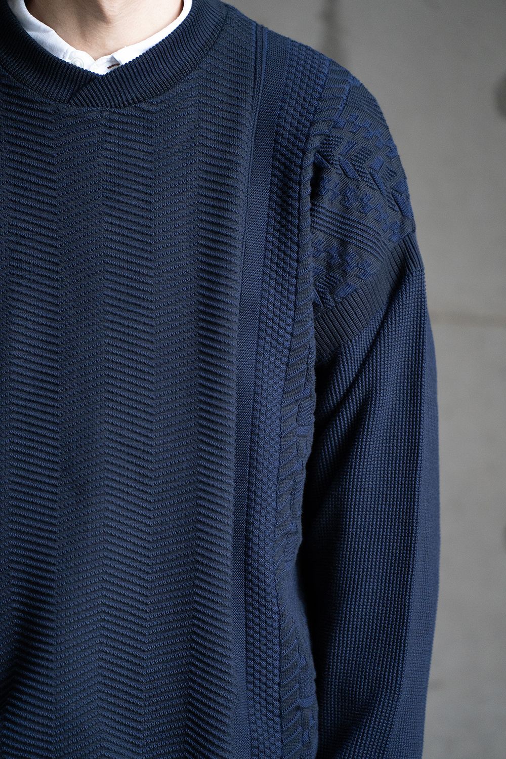 YASHIKI - 【ラスト1点】【23SS】Hanadoki Knit(NAVY) | Salty