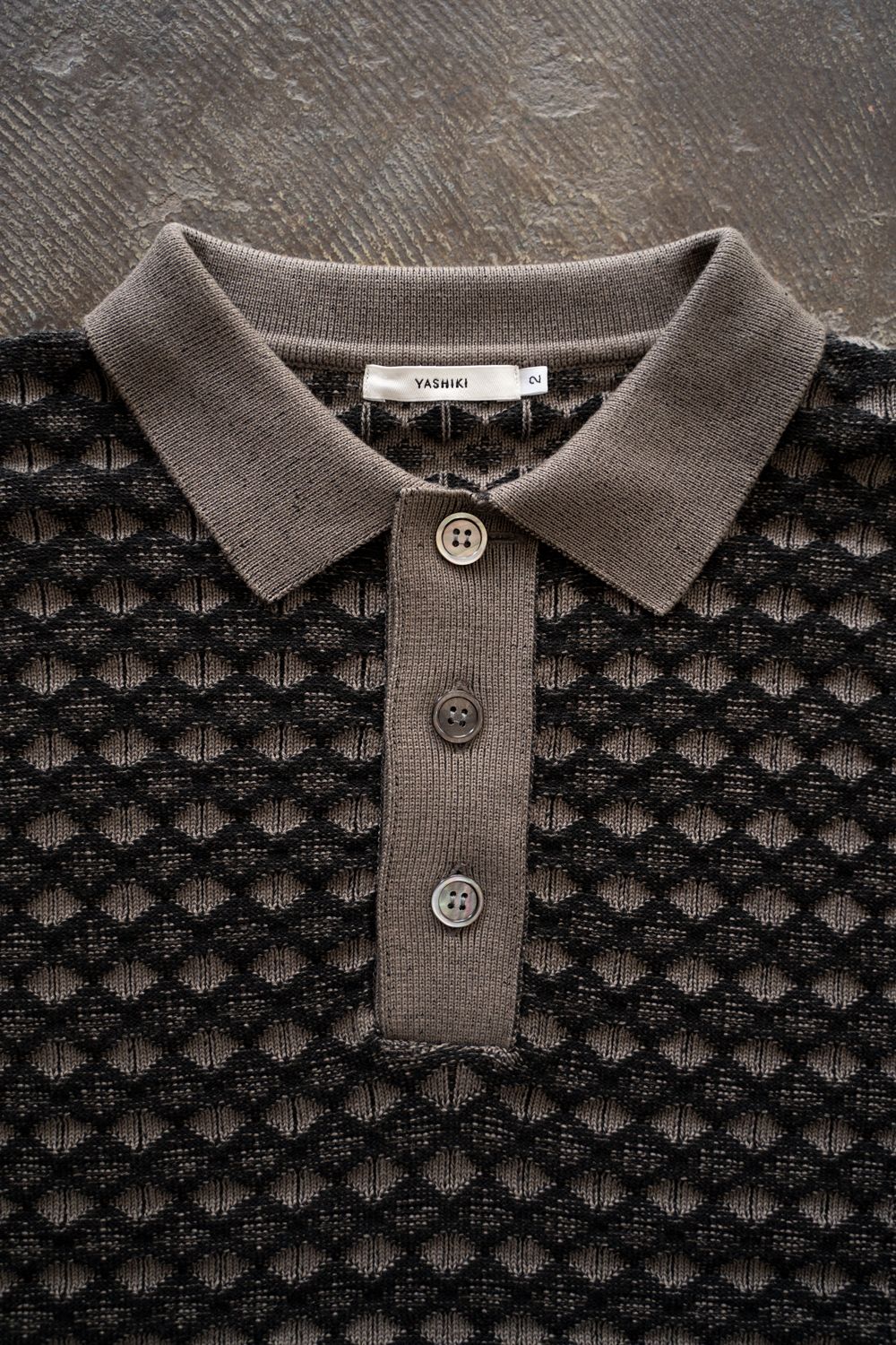 【25AW】Rikka Knit Polo(GREIGE)
