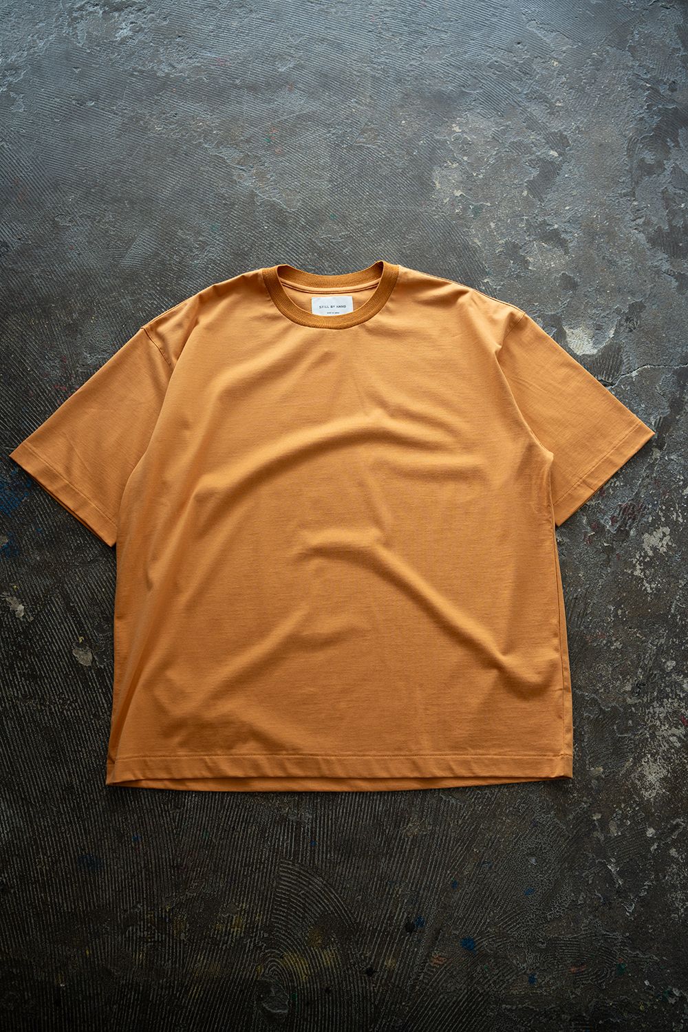 【26SS】オーバーサイズネックリブTシャツ(DUSTY ORANGE)