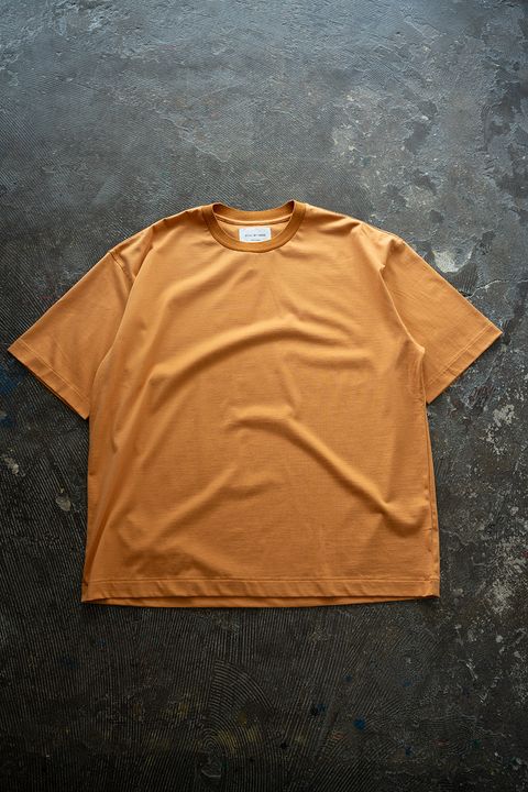 【26SS】オーバーサイズネックリブTシャツ(DUSTY ORANGE)