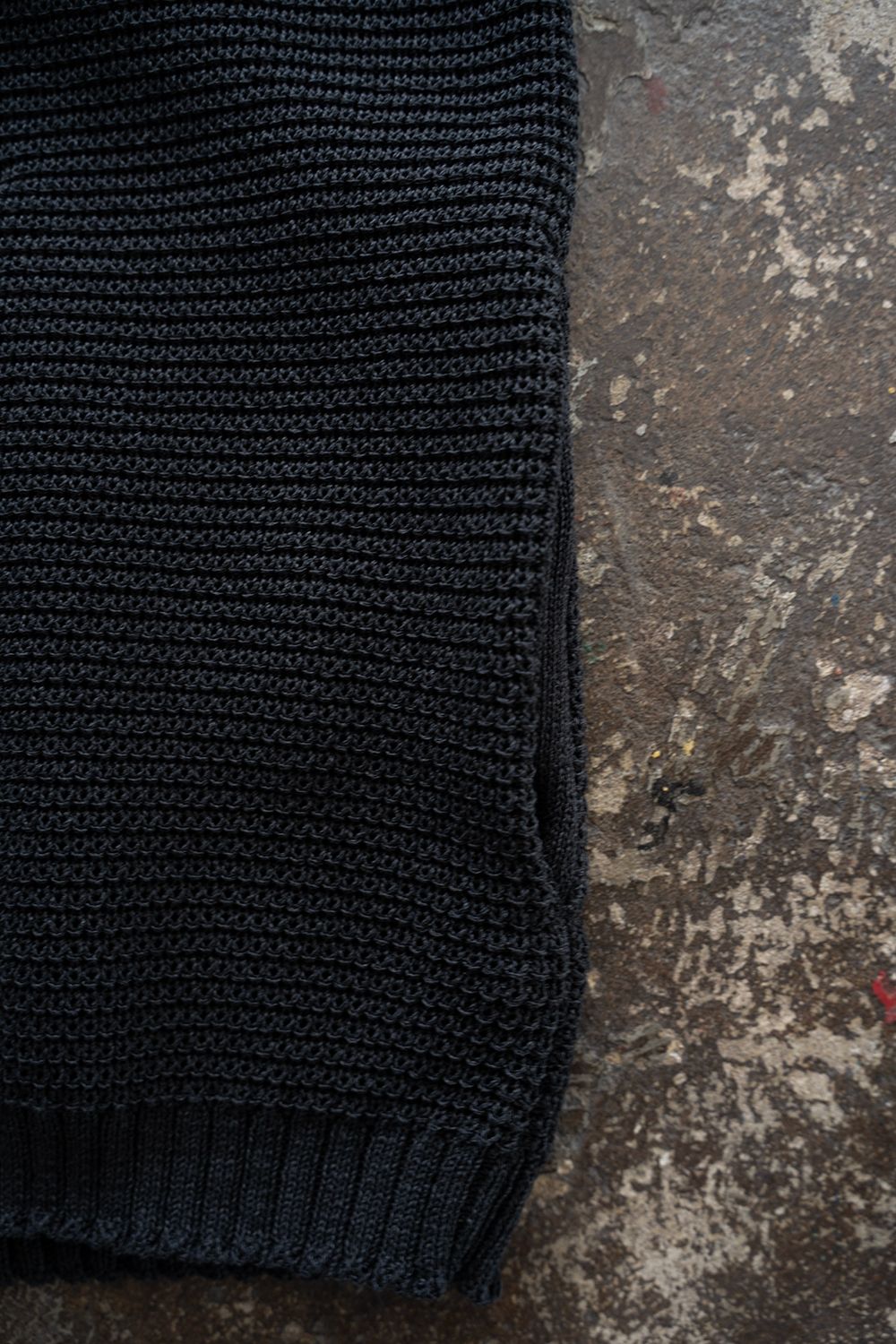 【26SS】和紙混7Gニットブルゾン(INK BLACK)