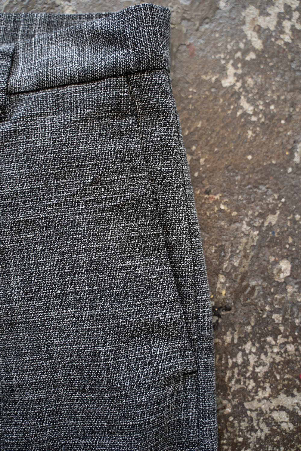 【ラスト1点】【25SS】Summer Tweed Tuck Pants/サマーツイードタックパンツ(GRAY)