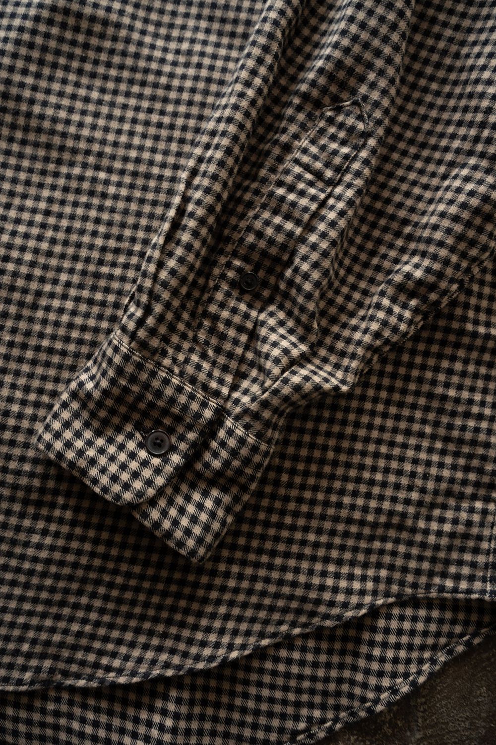 【26AW】Cotton Wool Check Shirts(BEIGE×BLACK CHECK)