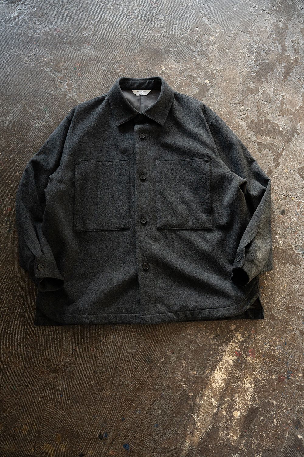 【26AW】ウールシャギーシャツブルゾン(CHARCOAL)