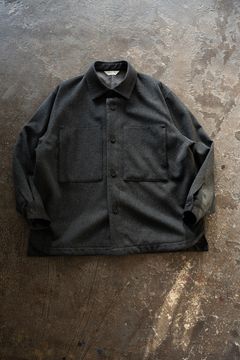 【26AW】ウールシャギーシャツブルゾン(CHARCOAL)