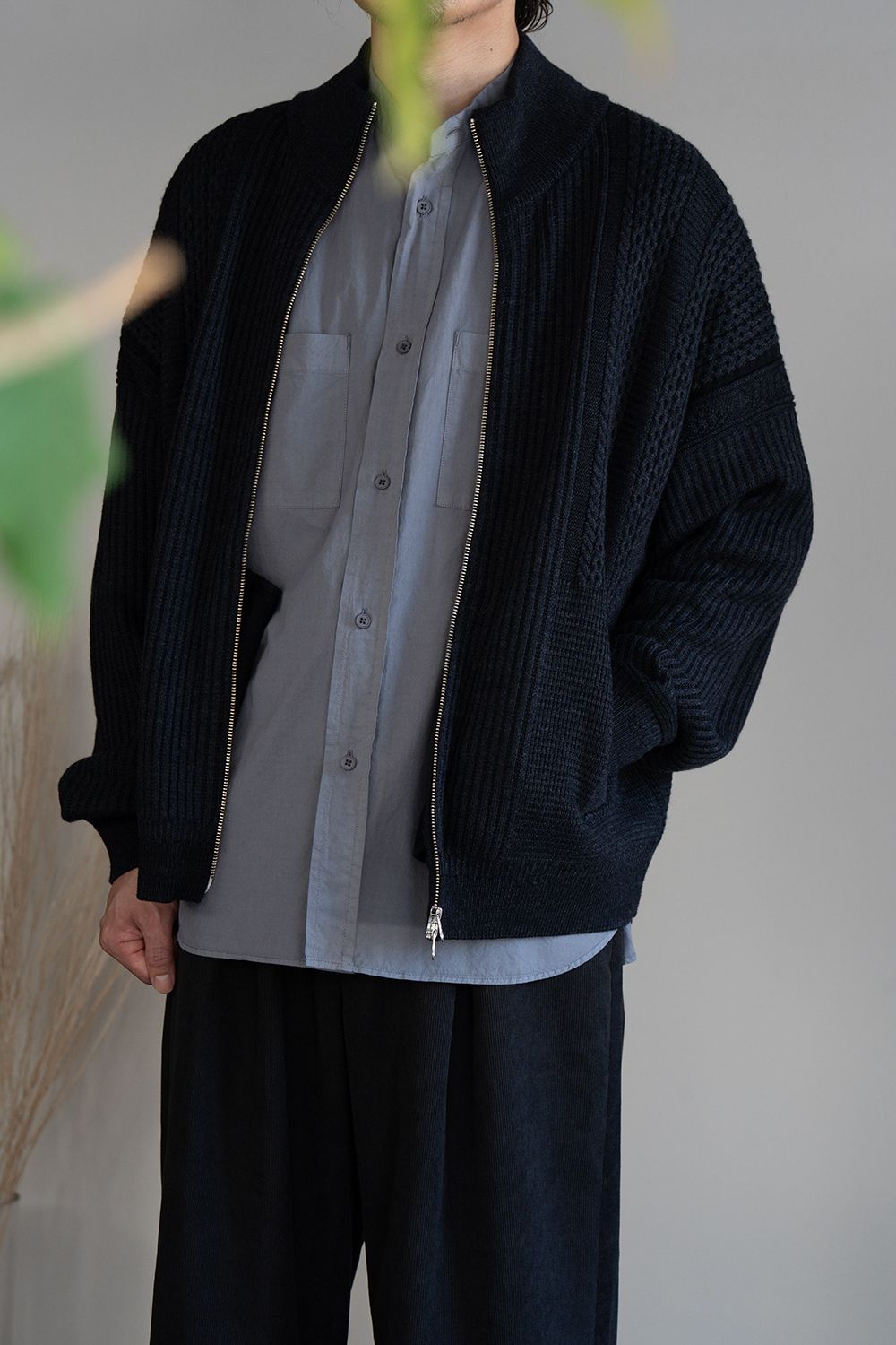 【26AW】Akiiro Drivers Knit(NAVY)