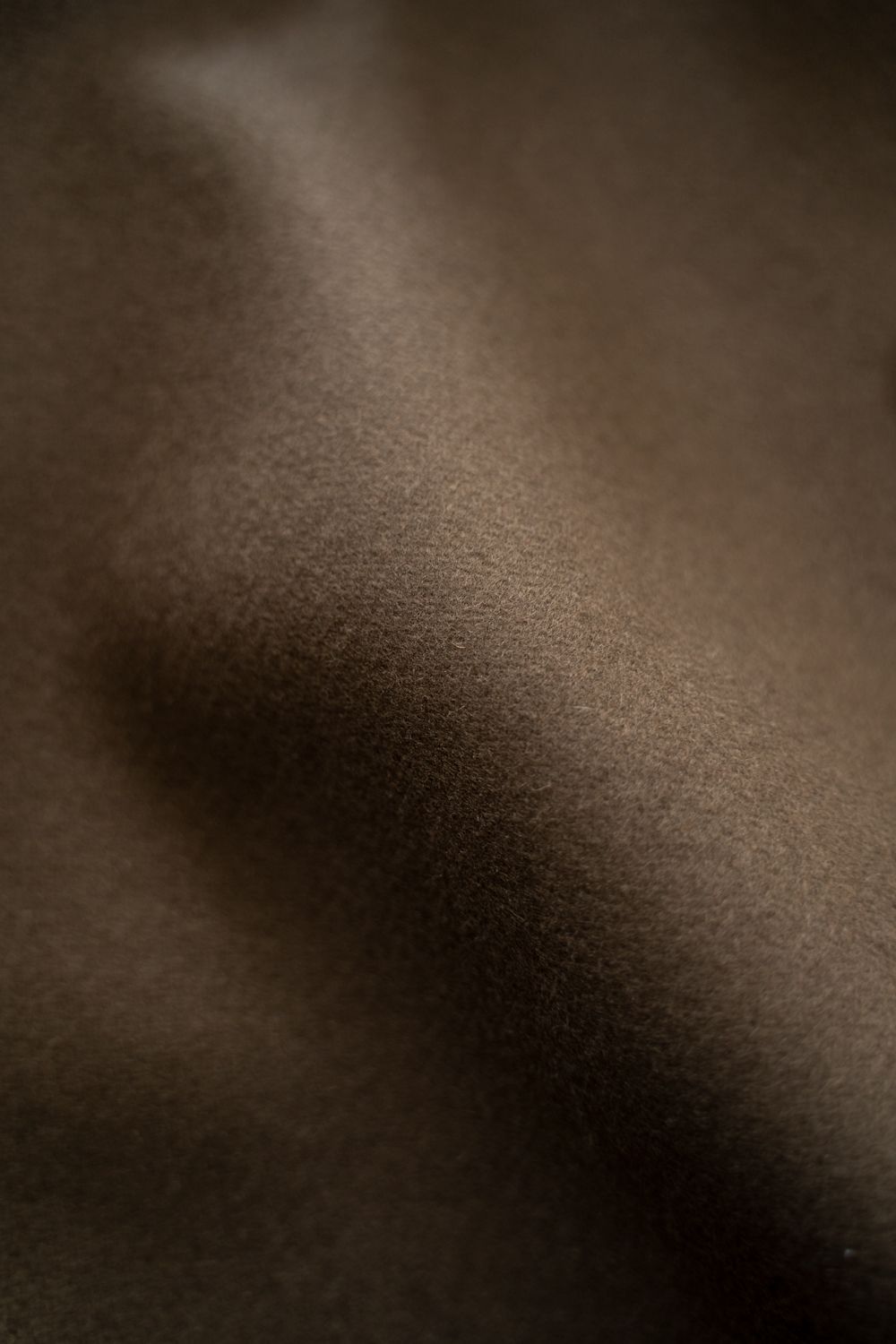 【25AW】Super110'Sメルトンステンカラーハーフコート(BROWN)