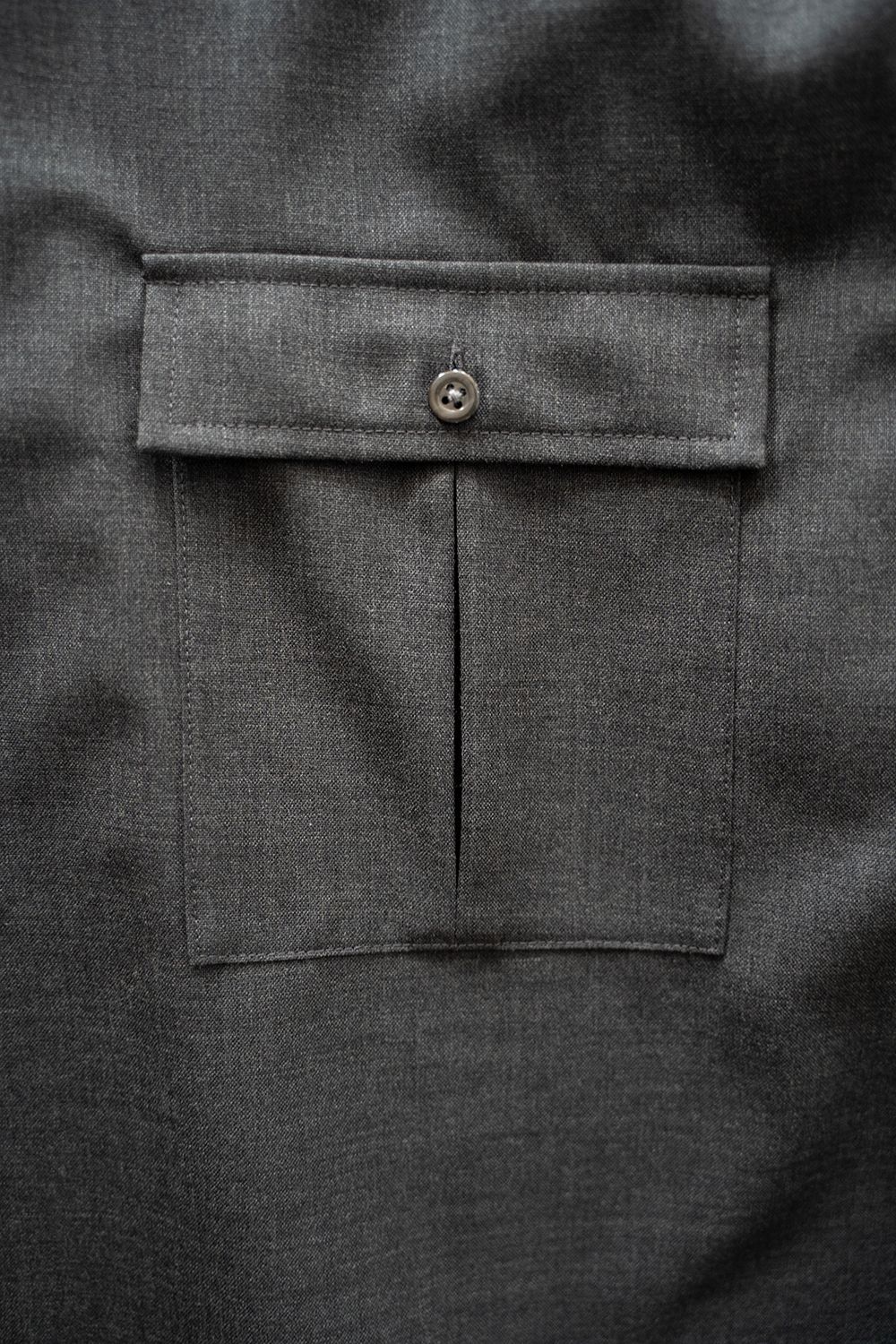 【ラスト1点】【24SS】Tropical Cloth Crop Shirt/トロピカルクロスクロップシャツ(CHARCOAL)