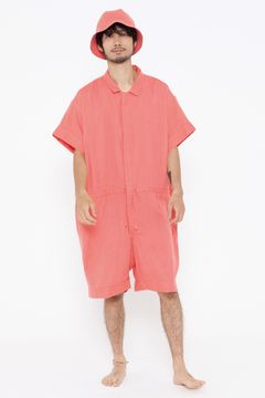 【ラスト1点】【23SS】"joint(short)"pajama【オールインワン】(CORAL PINK)