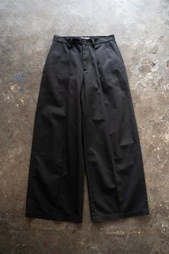 【ラスト1点】【24AW】1-Tack Baggy Trousers/1タックバギートラウザーズ(BLACK)