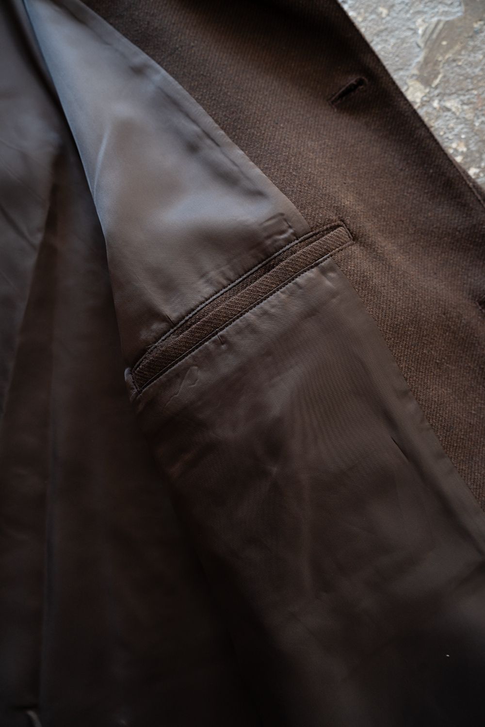 【26AW】コットン×ウールカルゼカバーオール(DARK BROWN)