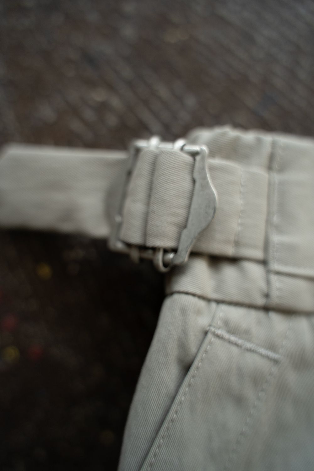 【ラスト1点】【24SS】2-Tack Cotton Nylon Baker Pants/2タックコットンナイロンベイカーパンツ(KHAKI)