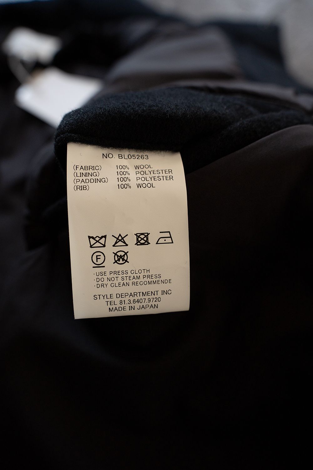 【26AW】Super100'sローデンクロスシンサレートスタンドカラーブルゾン(BLACK)
