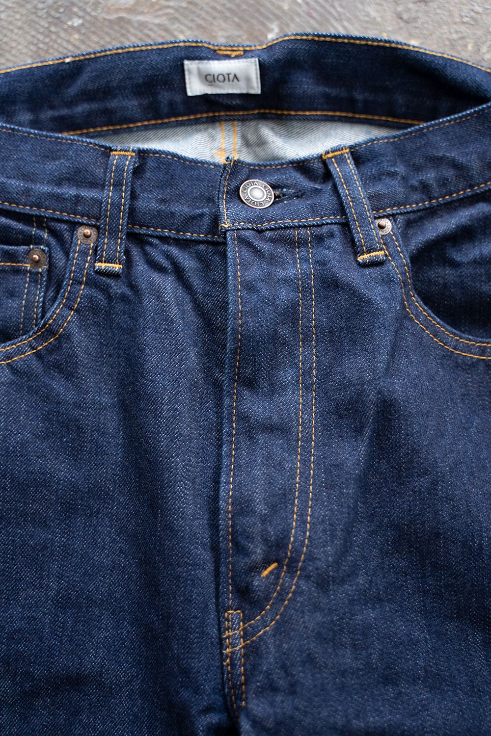 【ラスト1点】インディゴスビンコットン13.5ozテーパードデニム(ONE WASH)