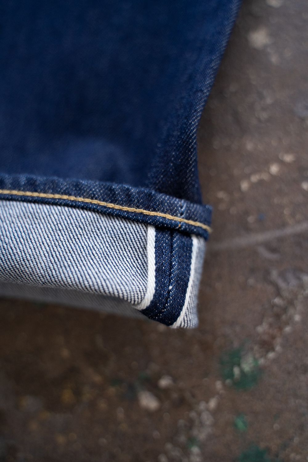 【ラスト1点】インディゴスビンコットン13.5ozテーパードデニム(ONE WASH)