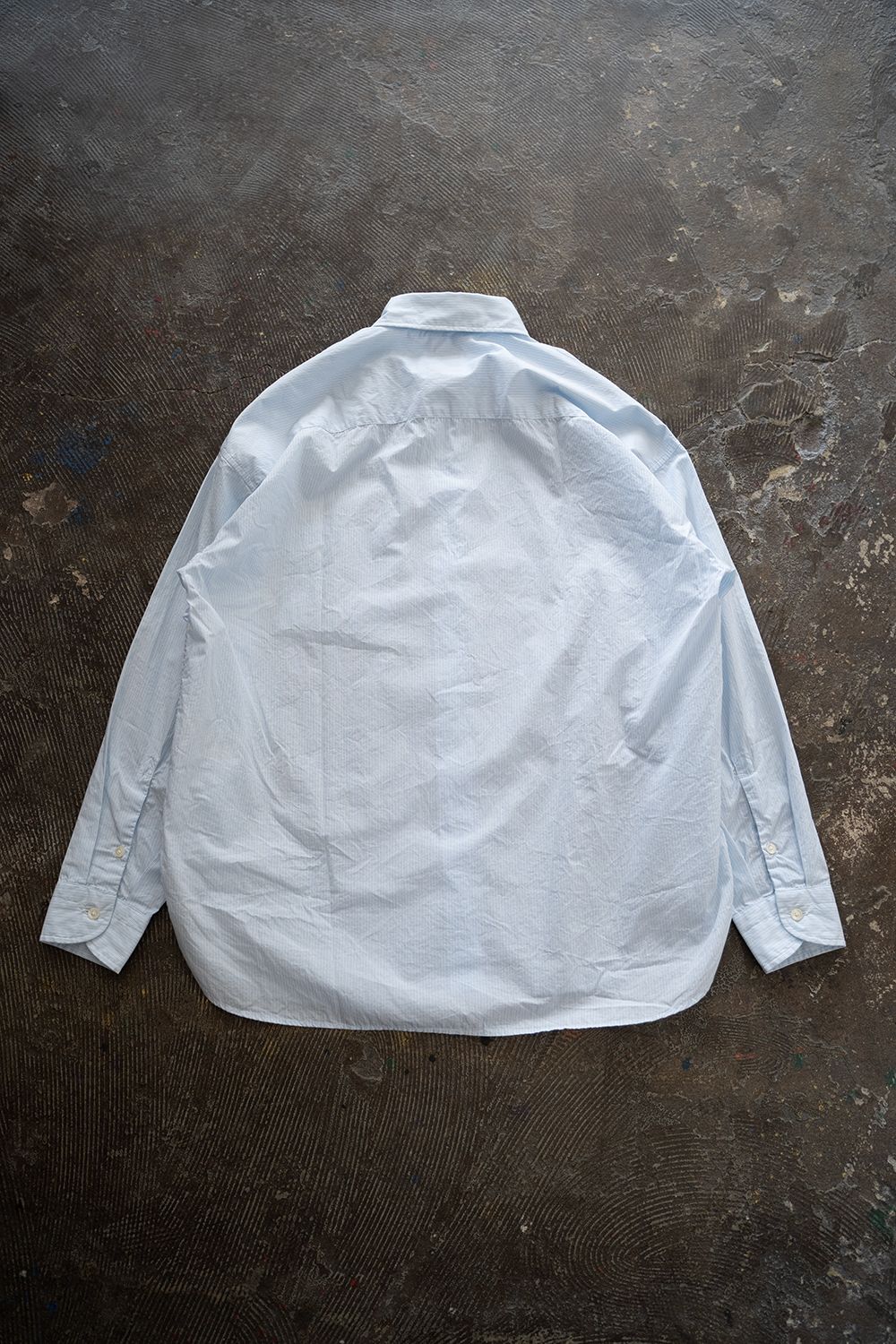 【ラスト1点】【24SS】Fine Cotton Tab Collar Shirt/ ファインコットンタブカラーシャツ(LIGHT BLUE)