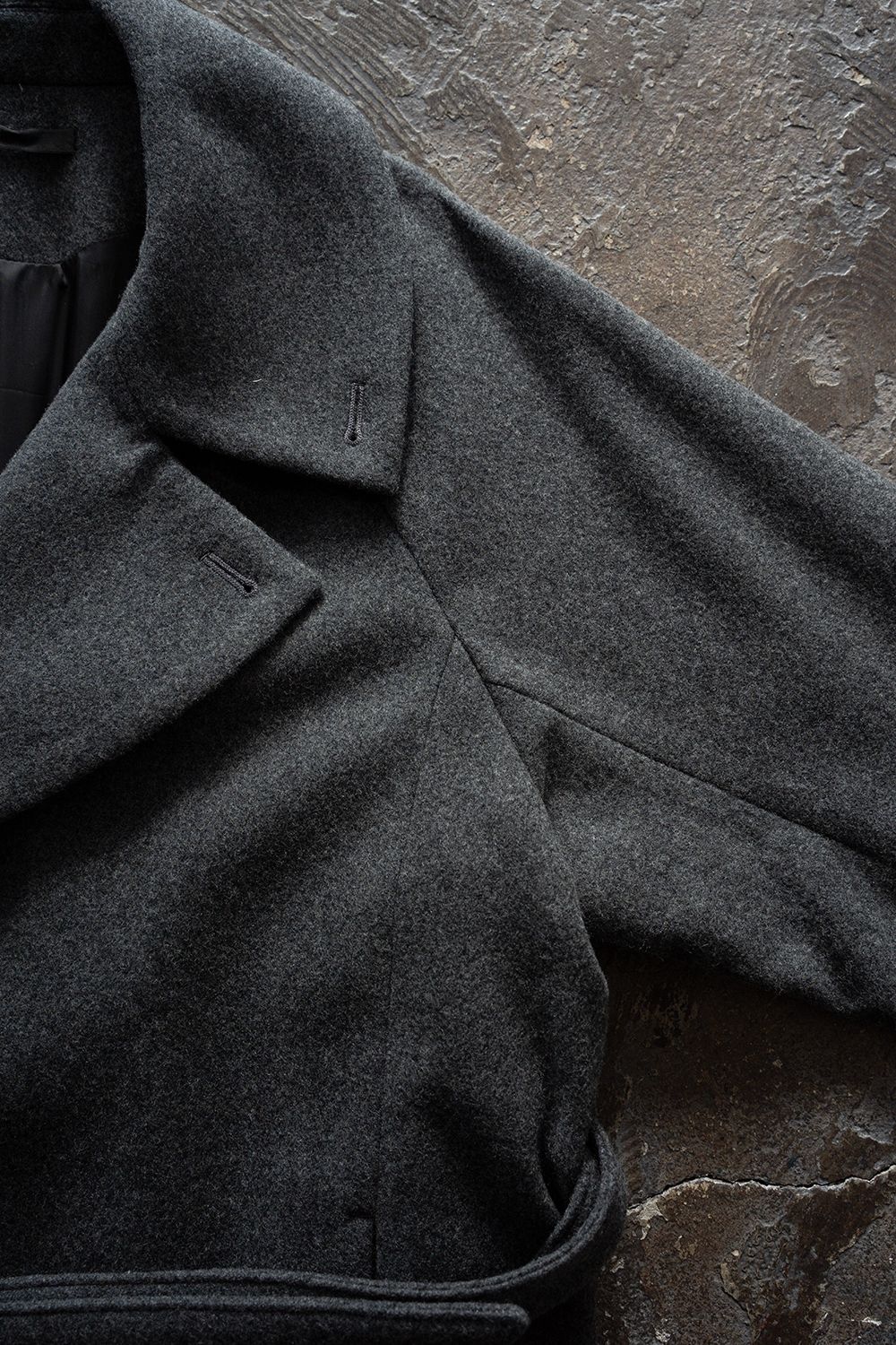 【26AW】Belted Over Coat/ベルテッドオーバーコート(GRAY)