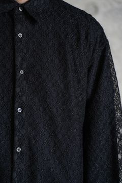 【ラスト1点】【24SS】Russell Lace L/S Shirt/ラッセルレースロングスリーブシャツ(BLACK)