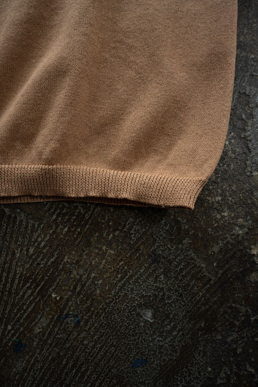 【26SS】和紙混12GラグランスリーブニットTee(PALE OLANGE)