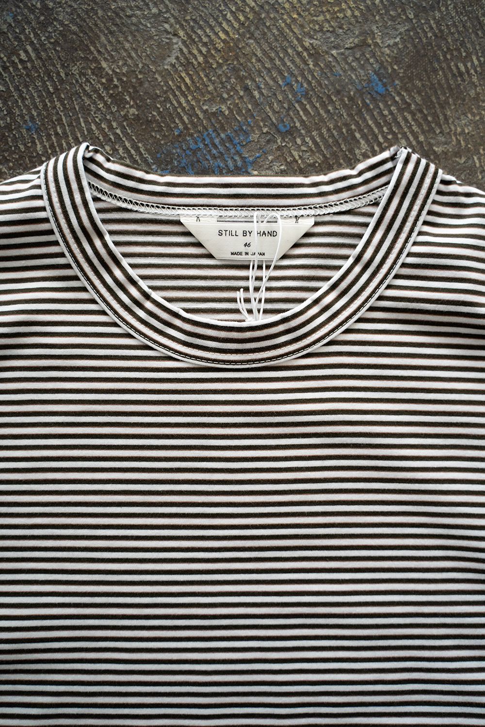 【ラスト1点】【25SS】ボーダーTシャツ(WHITE×OLIVE)