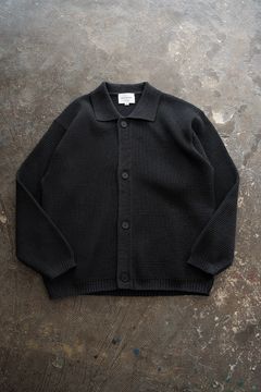 【26SS】和紙混7Gニットブルゾン(INK BLACK)