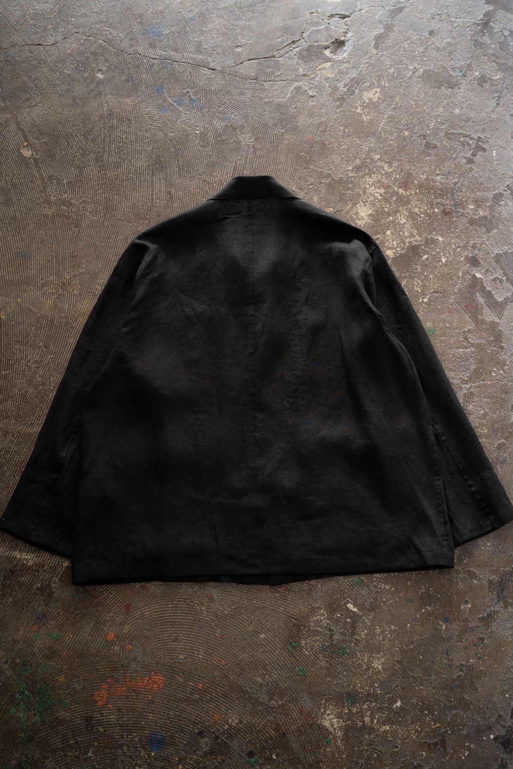 【ラスト1点】【26SS】リネンミニマルカバーオールジャケット(BLACK)