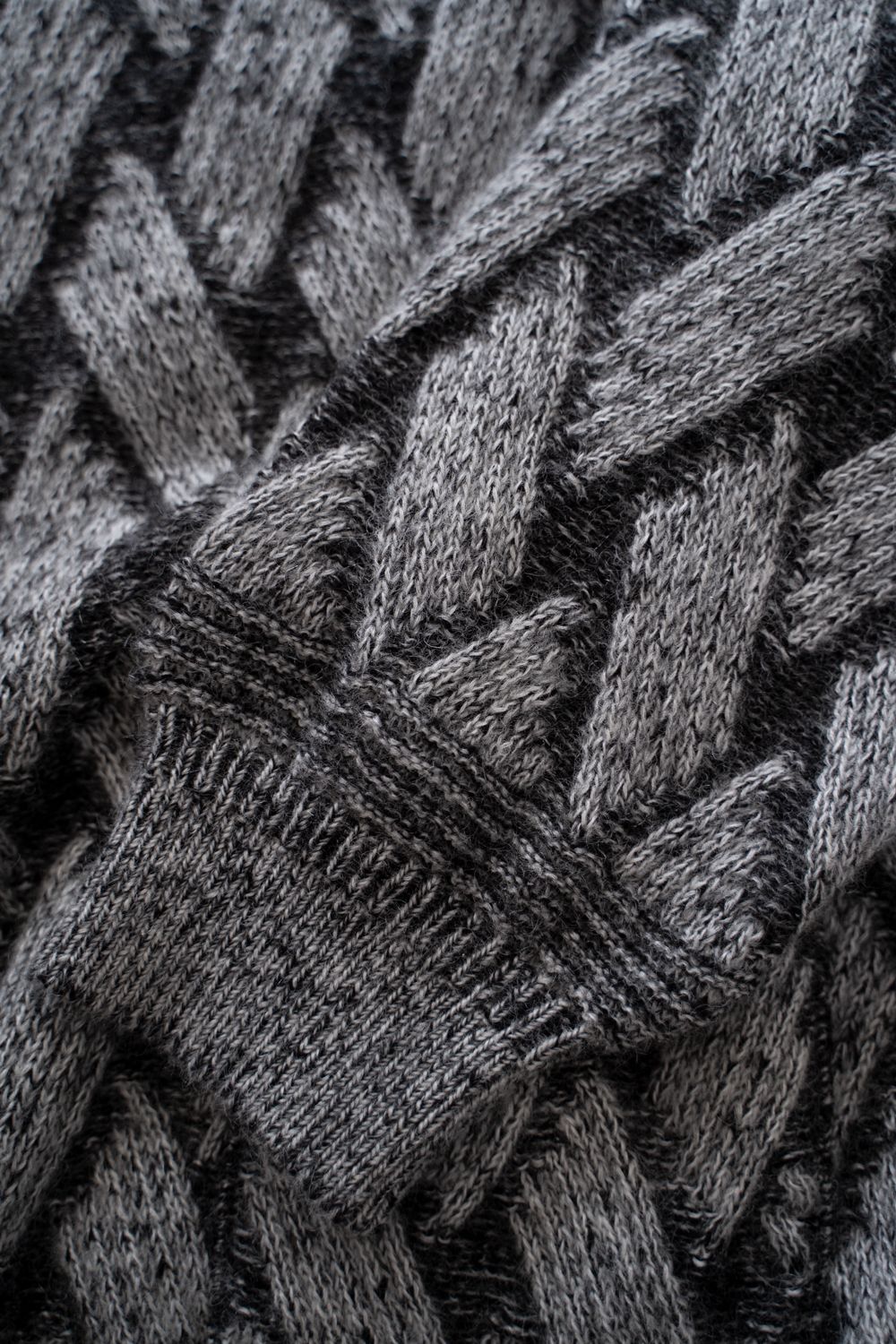 【26AW】Ochiba Mohair Cardigan(MIX GRAY)